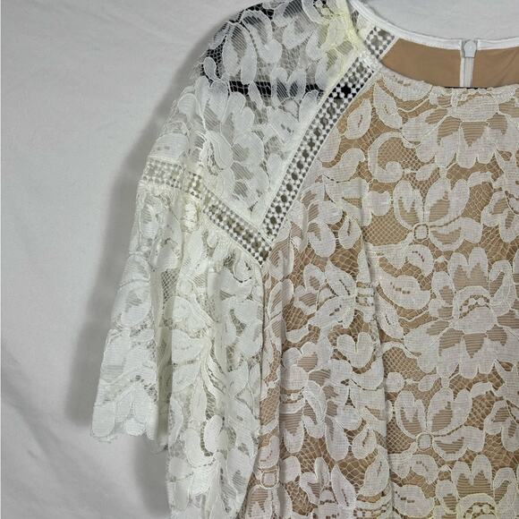 NWT Vince Camuto White & Ivory Lace Dress- Size 12 - Picture 8 of 16